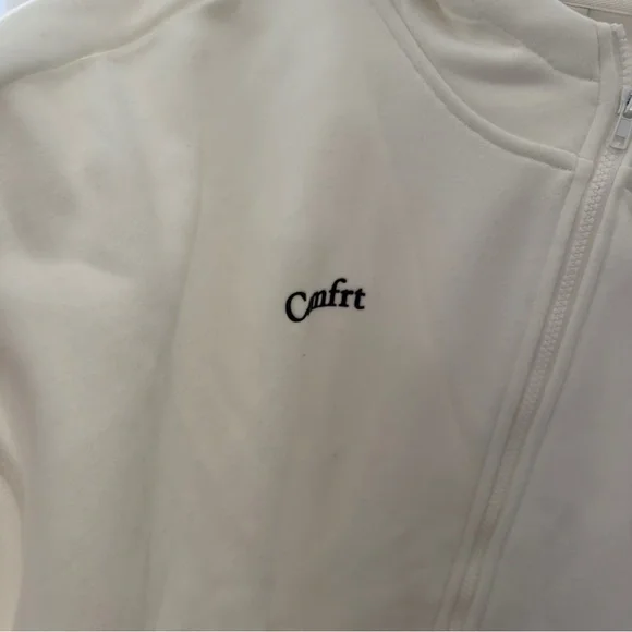 Set -2 !! M Comfrt White Zip-Up Hoodie and sweatpants M - Picture 9 of 9